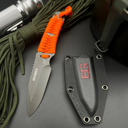 Bear Grylls 1-teiliges Mehrzweck-Outdoor Messer, Feste Klinge mit Scheide, Camping Messer, Überlebens Messer, Grill Messer