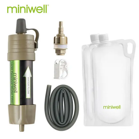 L630 tragbares Outdoor-Wasserfilter-Überlebens kit mit Tasche für Camping, Wandern und Reisen